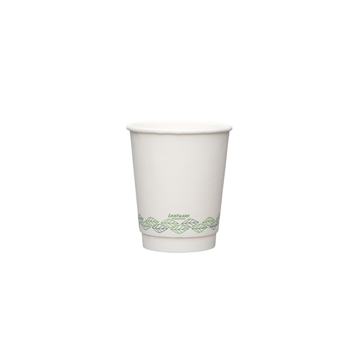 Leafware 16Oz White Double Wall Cup